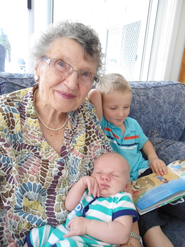Grand-Nan, meeting Benjamin for the first time, and having some special time with E.